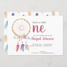 Niedliches Wasserzeichen Dreamcatcher Erstgeburt Einladung