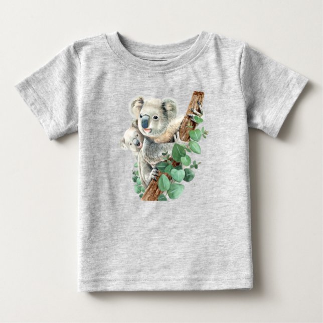 Niedliches Watercolor Australian Koala Bear Baby T-shirt (Vorderseite)