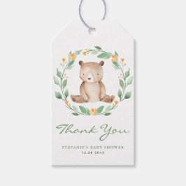 Niedliches Watercolor Baby Bear Greenery Wreath Ge Geschenkanhänger
