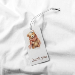 Niedliches Watercolor Baby Bear Party Geschenk Tag Geschenkanhänger