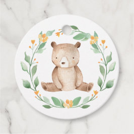 Niedliches Watercolor Baby Bear Woodland Vielen Da Geschenkanhänger