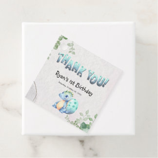 Niedliches Watercolor Baby Dinosaur 1. Geburtstag Geschenkanhänger