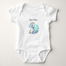 Niedliches Watercolor Baby Dinosaurier Baby Strampler