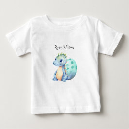 Niedliches Watercolor Baby Dinosaurier Baby T-shirt