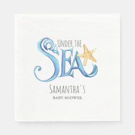 Niedliches Watercolor Babyduschpapier Serviette