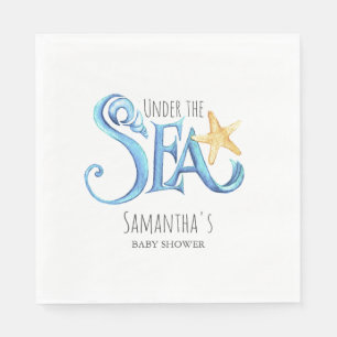 Niedliches Watercolor Babyduschpapier Serviette