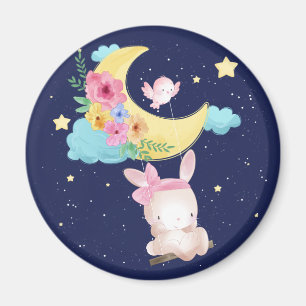 Niedliches Watercolor Bunny Magnet