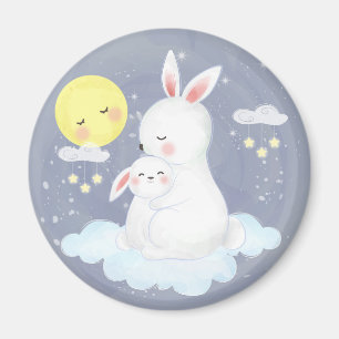 Niedliches Watercolor Bunny Magnet