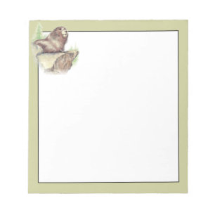 Niedliches Watercolor-Murmeltier-Tier Notizblock
