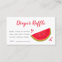 Niedliches Watermelon Baby Showdiaper Raffle Ticke