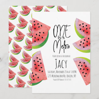 Niedliches Watermelon Geburtstag Wasserfarbe Party Einladung