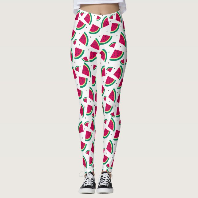 Niedliches Watermelon-Muster Leggings (Vorderseite)