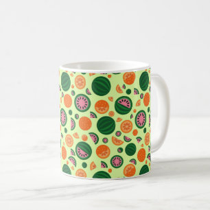 Niedliches Watermelon Orange Summer Frucht Muster Kaffeetasse