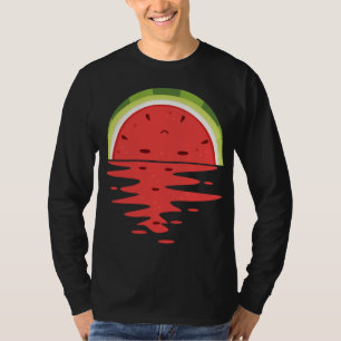 Niedliches Watermelon Sonnenuntergang Sommerfrücht T-Shirt