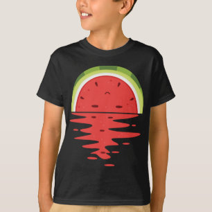 Niedliches Watermelon Sonnenuntergang Sommerfrücht T-Shirt