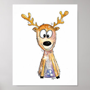 Niedliches Weidehirsch Poster