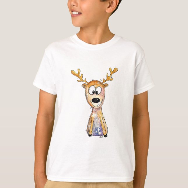 Niedliches Weidehirsch T-Shirt (Vorderseite)