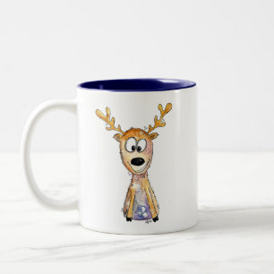 Niedliches Weidehirsch Zweifarbige Tasse
