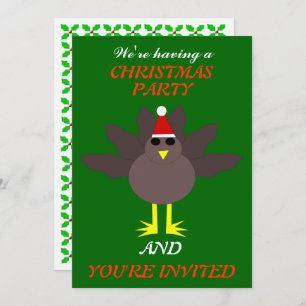 Niedliches Weihnachten Türkei Custom Party lädt ei Einladung
