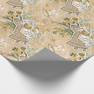 Niedliches Weihnachts-Angel-Wrapping Geschenkpapier