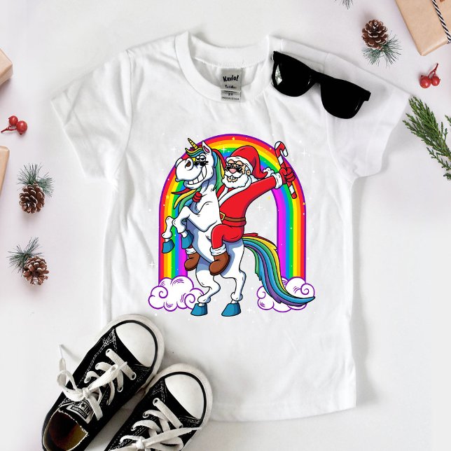 Niedliches Weihnachts-Einhorn-Shirt für den Urlaub Baby T-shirt (Von Creator hochgeladen)