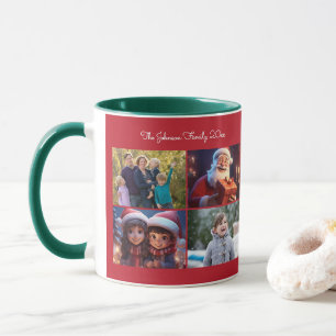 Niedliches Weihnachts-Foto Familienkaffee Tasse