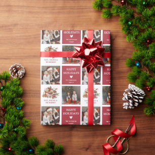 Niedliches Weihnachts-Foto Happy Holiday Geschenk  Geschenkpapier