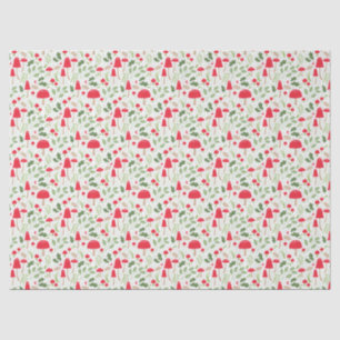 Niedliches Weihnachts-Mushroom-Packpapier Seidenpapier