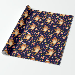 Niedliches Weihnachts-/Neujahrspapier Geschenkpapier