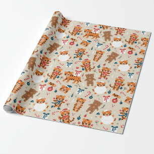 Niedliches Weihnachts-/Neujahrspapier Geschenkpapier