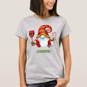 Niedliches Weihnachts-Party Gnome Cheers T-Shirt