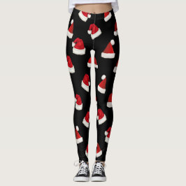Niedliches Weihnachts-Rote Weihnachtsmannmütze-Mus Leggings