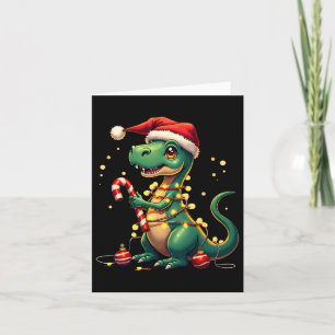 Niedliches Weihnachts T-rex Shirt Dinosaurier leuc Karte