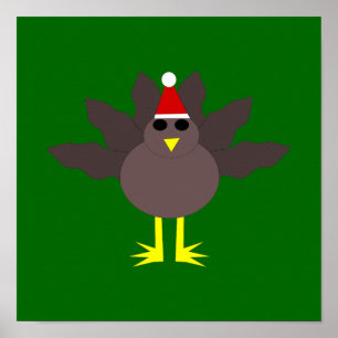 Niedliches Weihnachts-Türkei-Poster Poster