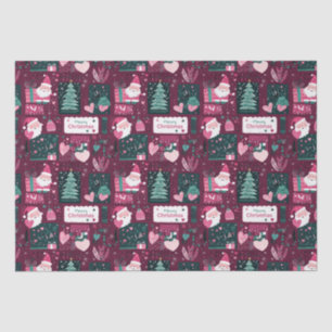 Niedliches Weihnachts-Weihnachtsbild Seidenpapier