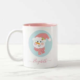 Niedliches Weihnachts-Winterschneefest Zweifarbige Tasse