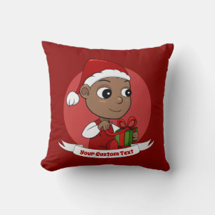 Niedliches Weihnachtsbaby Cartoon Throw Kissen