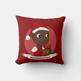 Niedliches Weihnachtsbaby Cartoon Throw Kissen