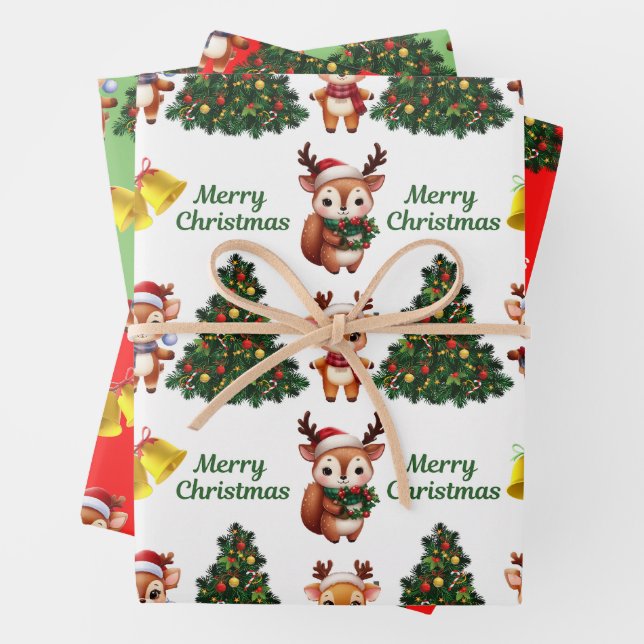 Niedliches Weihnachtsbaby Geschenkpapier Set (Beispiel)