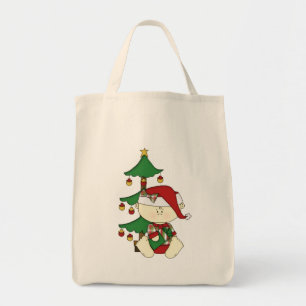 Niedliches Weihnachtsbaby mit Tree Tragetasche