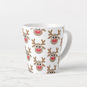 Niedliches Weihnachtsbaum Cartoon Muster White Milchtasse