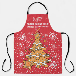 Niedliches Weihnachtsbaum Keks Backen Crew Schneef Schürze
