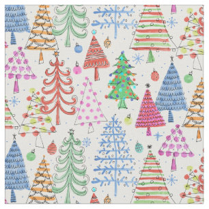 Niedliches Weihnachtsbaum Rotes grünes rosa Blaue Stoff