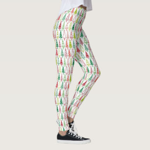 Niedliches Weihnachtsbaum Weihnachten Neujahr Weiß Leggings