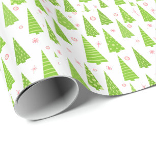 Niedliches Weihnachtsbaummuster Geschenkpapier