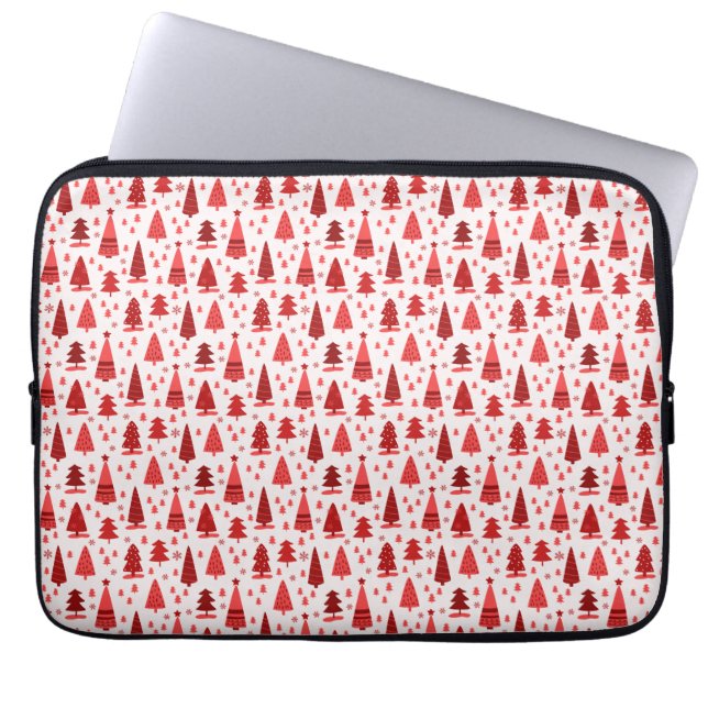 Niedliches Weihnachtsbaummuster Laptopschutzhülle (Vorderseite)