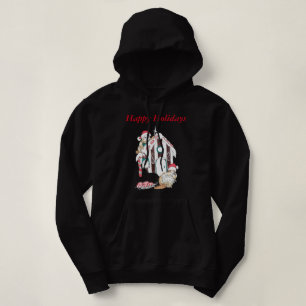 Niedliches Weihnachtsbiber-Chalet-glücklicher Hoodie