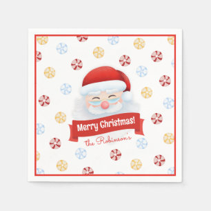 Niedliches Weihnachtsbuch zum Weihnachtsmann-Party Serviette