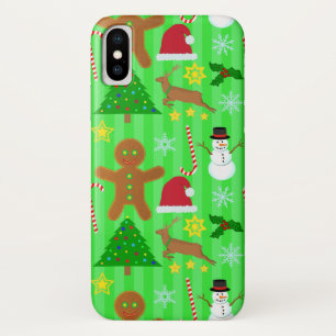 Niedliches Weihnachtscollagen-Feiertags-Muster Case-Mate iPhone Hülle