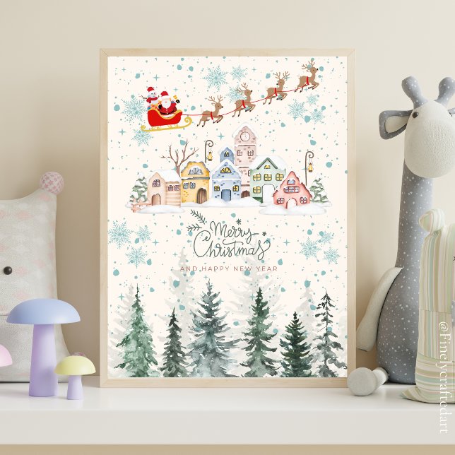 Niedliches Weihnachtsdekor im Kinderzimmer Poster (Von Creator hochgeladen)